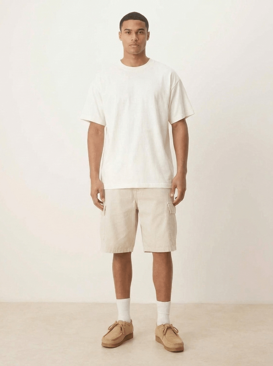 Off White Oversize T-Shirt - Awara Bacha