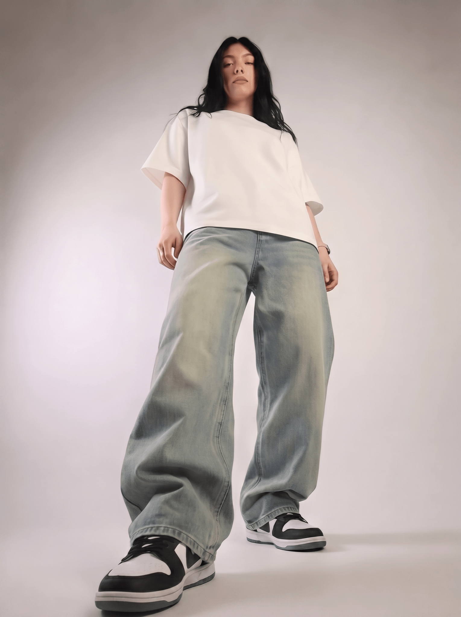 Off White Oversize T-Shirt - Awara Bacha