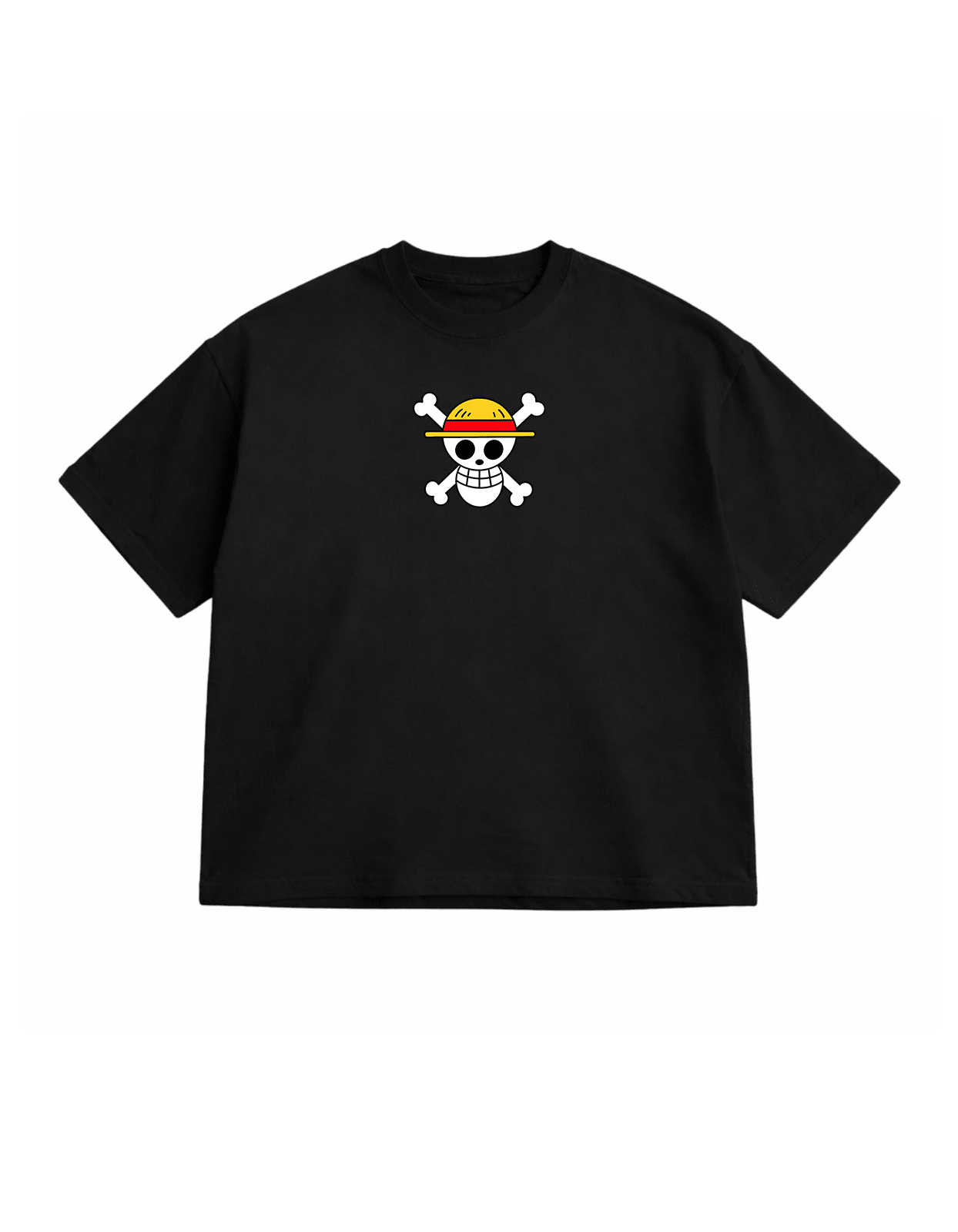 One Piece Black Oversize T-Shirt - Awara Bacha