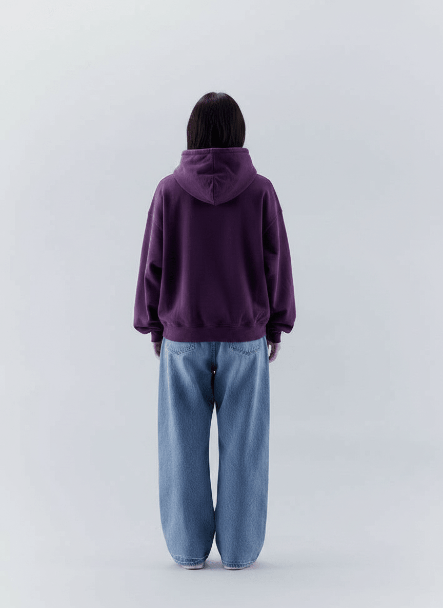 Purple Oversize Hoodie - Awara Bacha