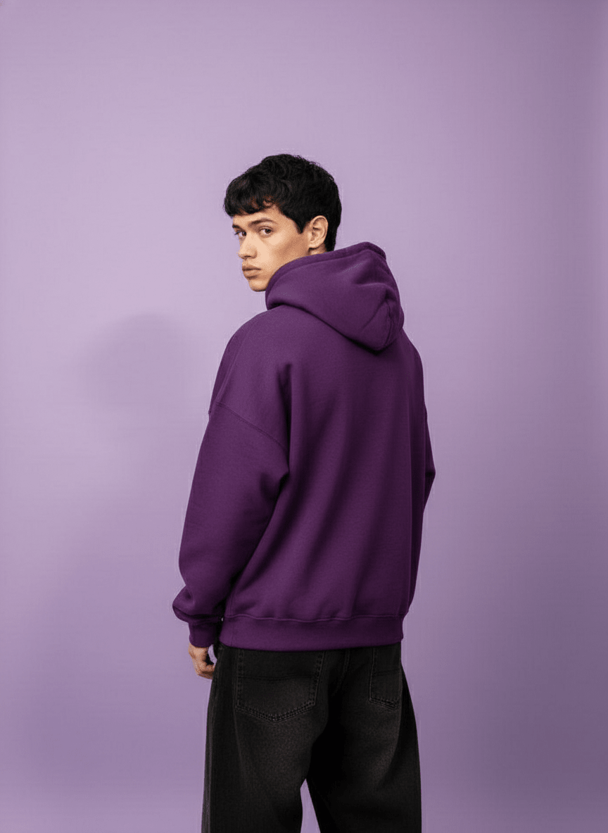 Purple Oversize Hoodie - Awara Bacha