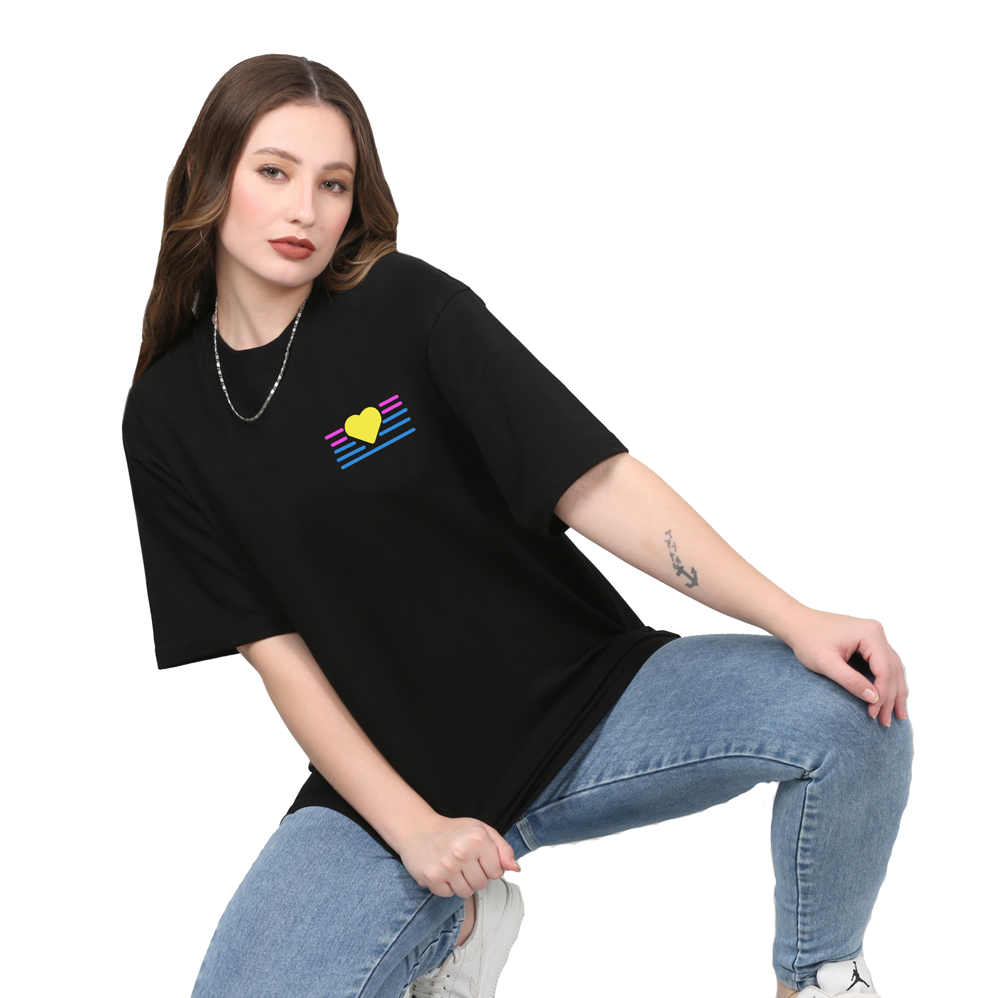 Music is Love Black Oversize T-Shirt