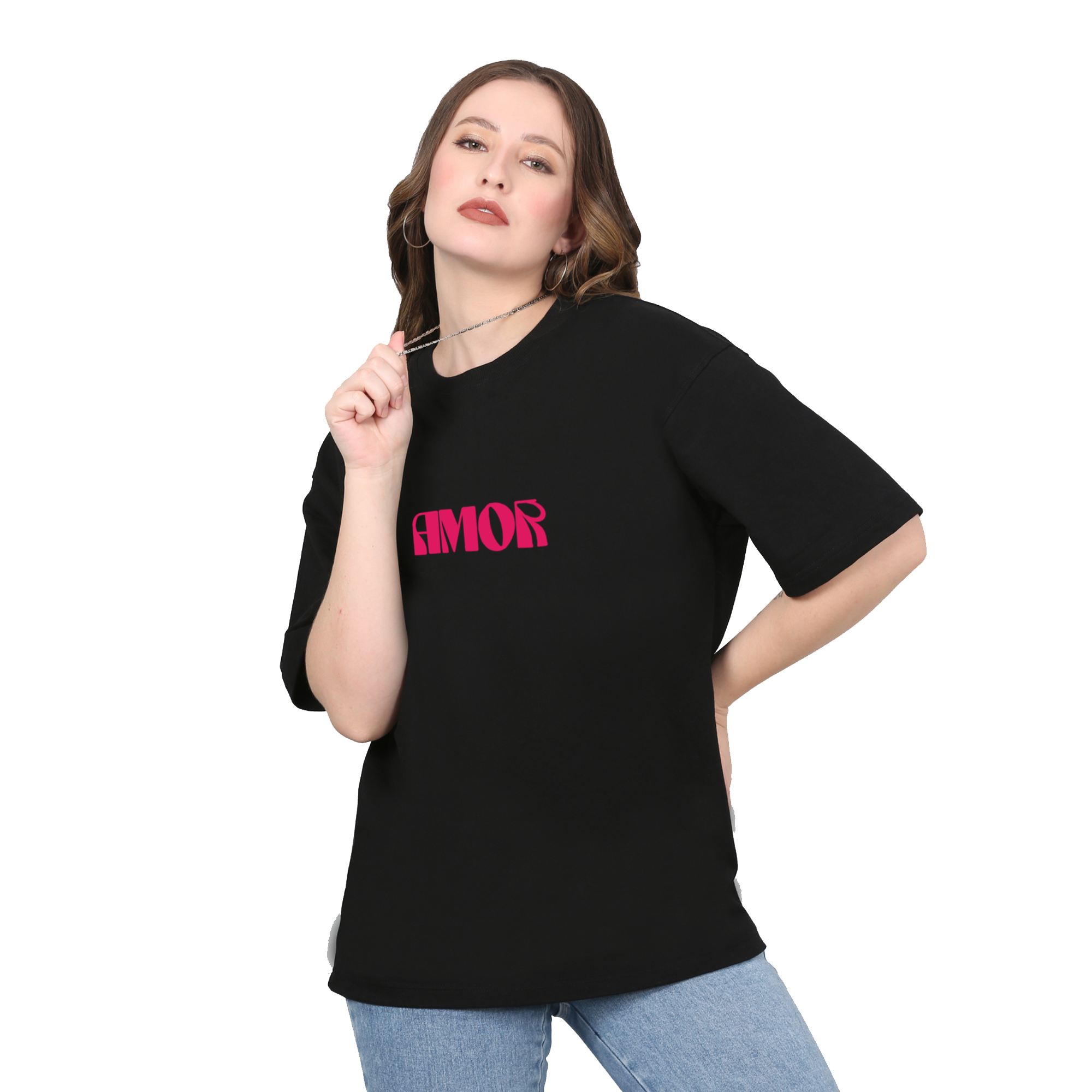 More Amor Por Favor Black Oversize T-Shirt