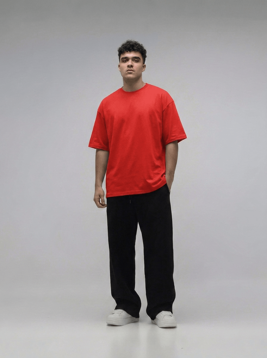 Red Oversize T-Shirt - Awara Bacha