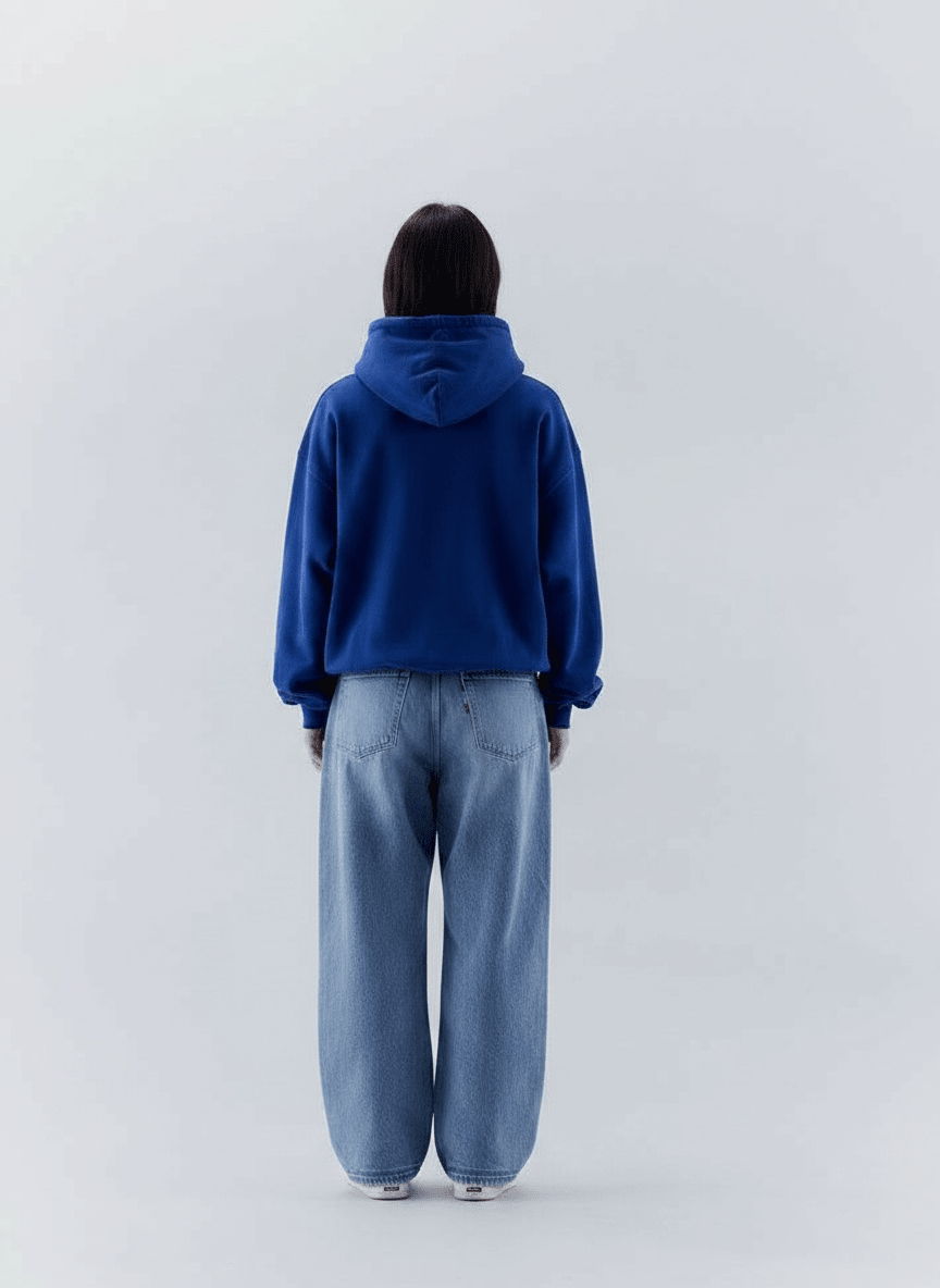 Royal Blue Oversize Hoodie - Awara Bacha