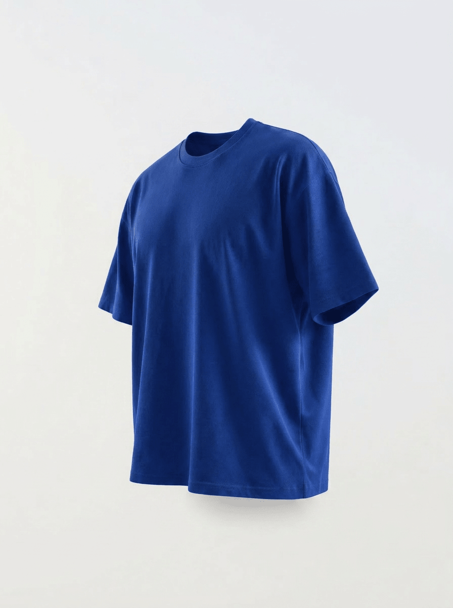 Royal Blue Oversize T-Shirt - Awara Bacha