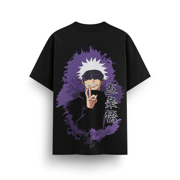 Satoru Gojo Black Oversize T-Shirt - Awara Bacha