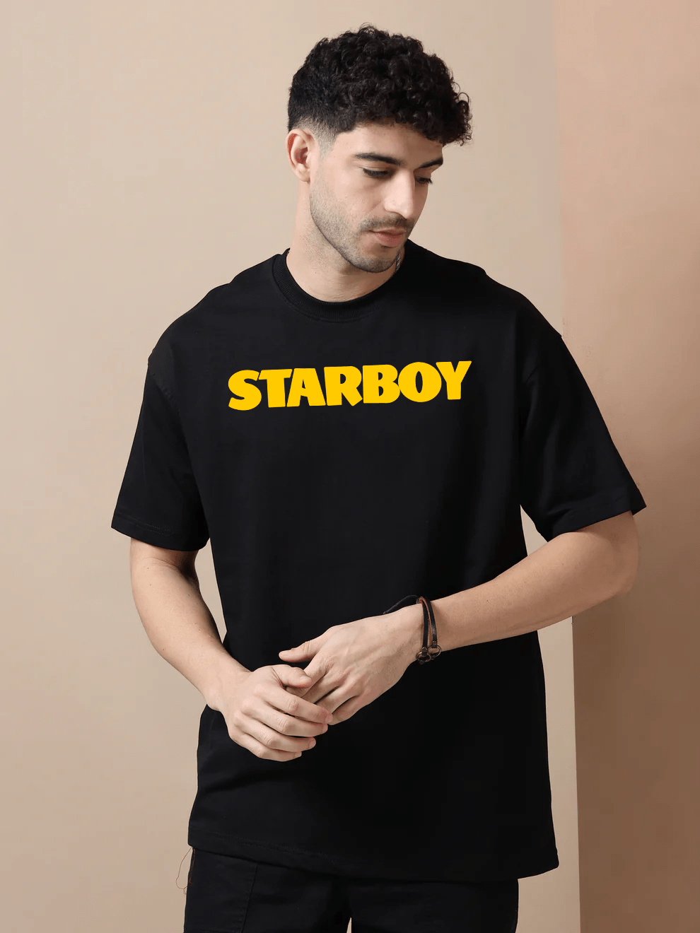 Starboy Black Oversize T-Shirt - Awara Bacha