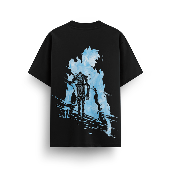 Sung Jin Woo Black Oversize T-Shirt - Awara Bacha