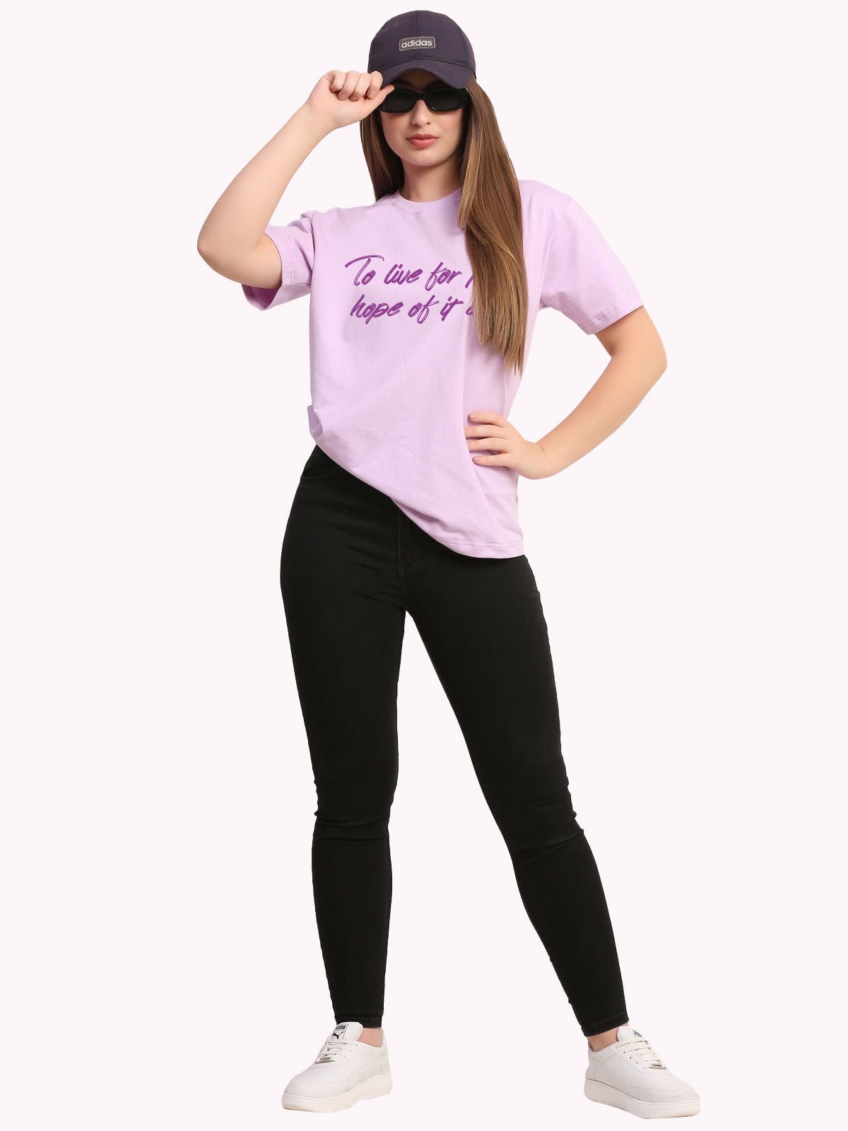To live for the hope of it all Lavender Oversize T-Shirt - Awara Bacha