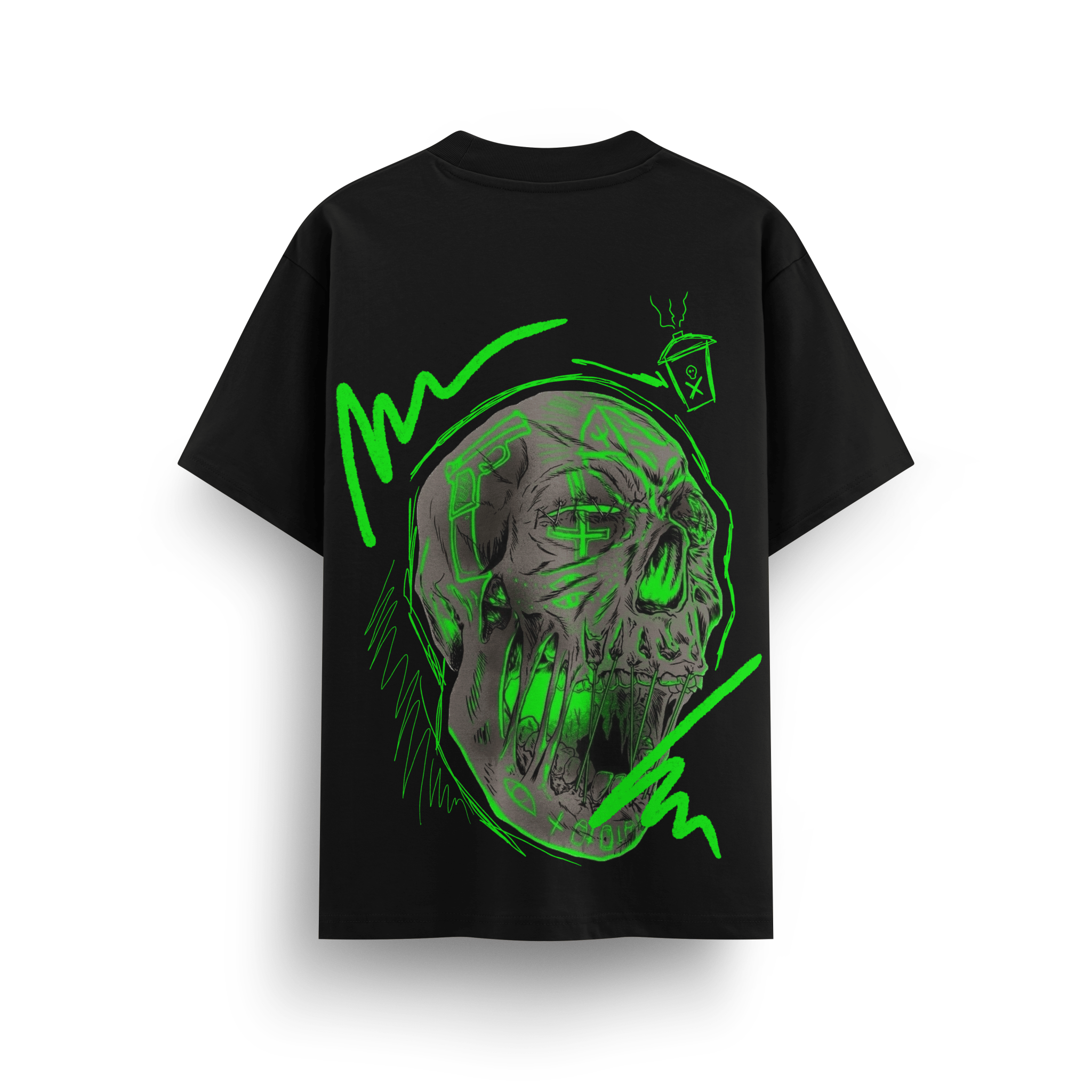 Toxic Black Oversize T-Shirt - Awara Bacha