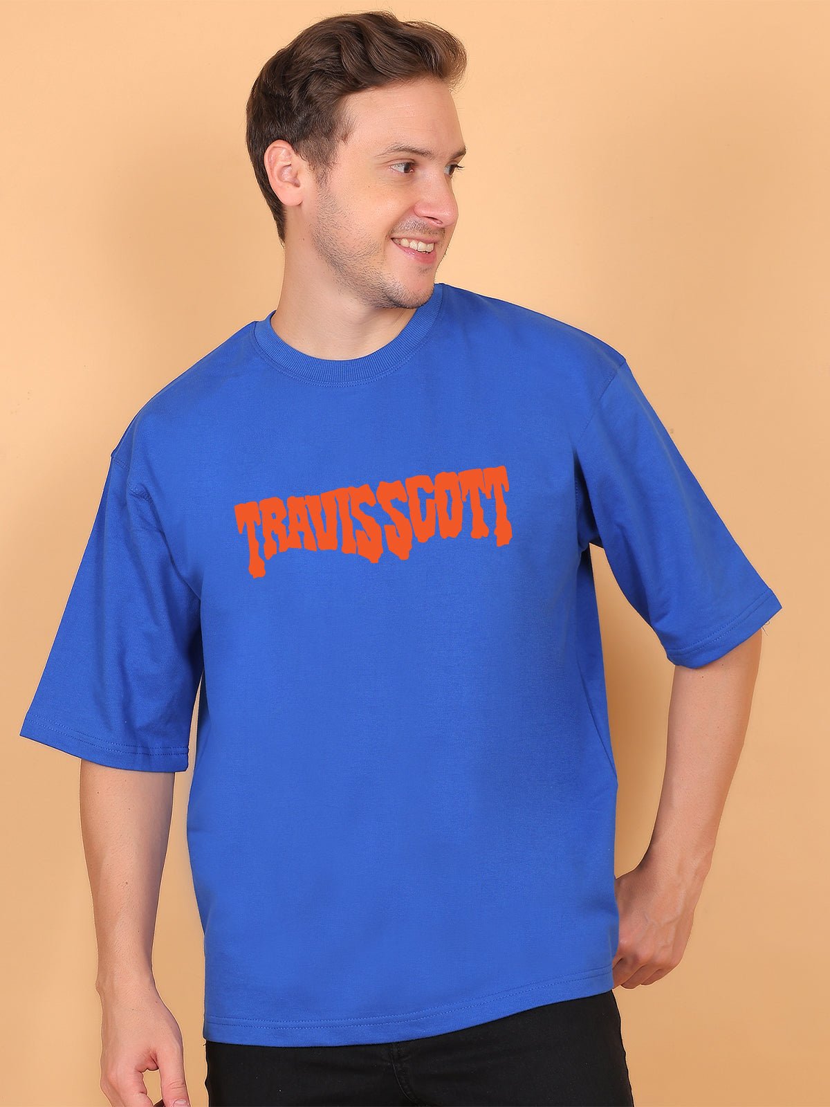 Travis Scott Blue Oversize T-Shirt - Awara Bacha