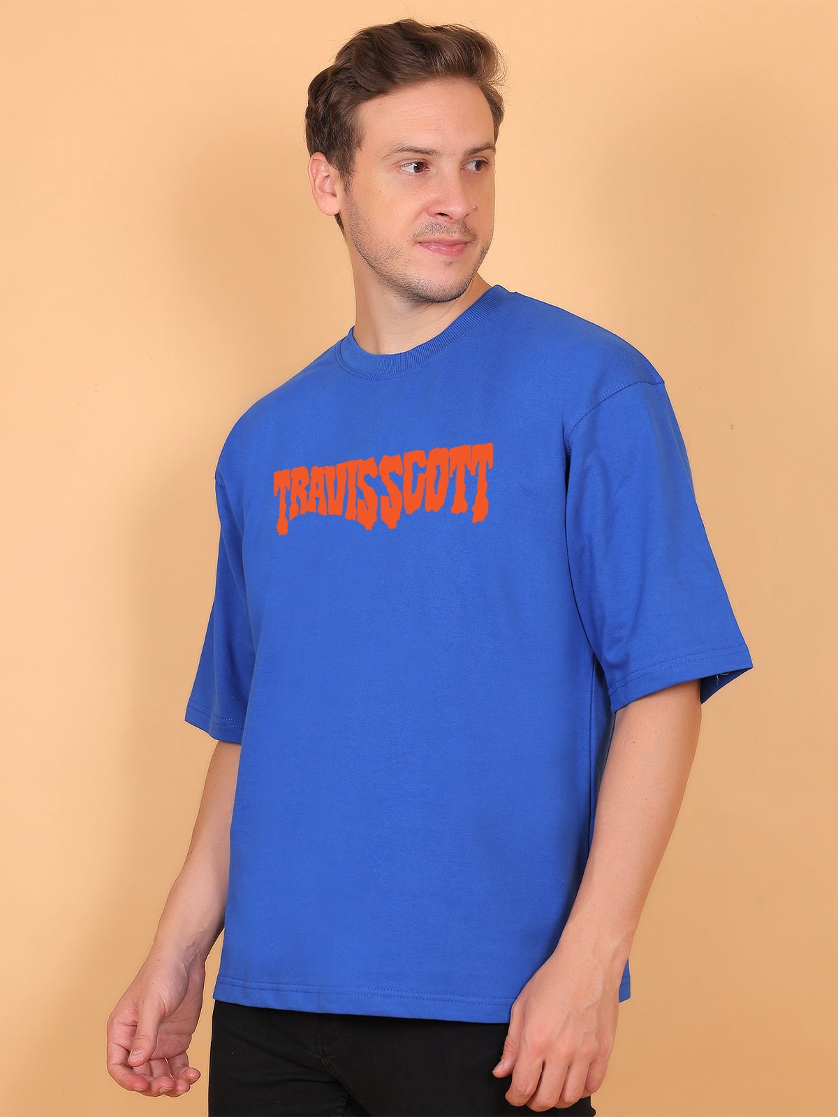 Travis Scott Blue Oversize T-Shirt - Awara Bacha