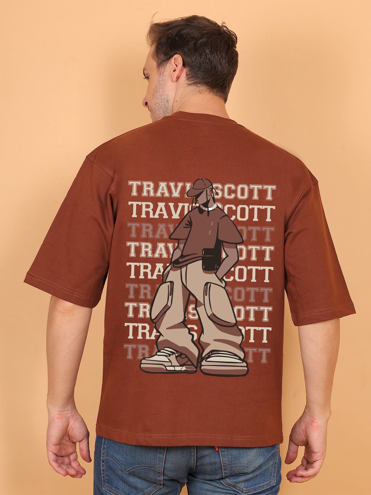 Travis Scott Caricature Oversize T-Shirt - Awara Bacha