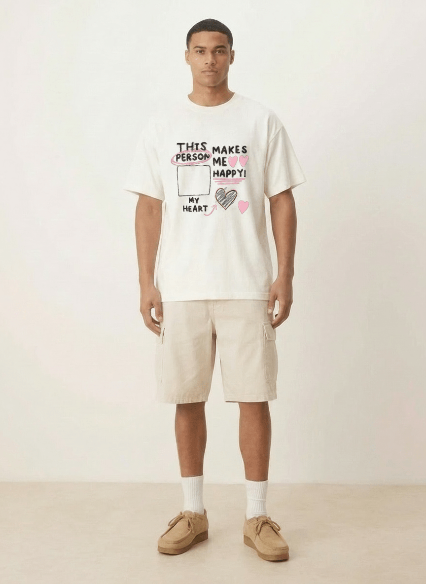 Your Favorite Person Custom Off-White T-Shirt - Awara Bacha